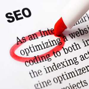 red felt tip circling the word optimisation on a sheet titled seo, showing the importance of optimisation